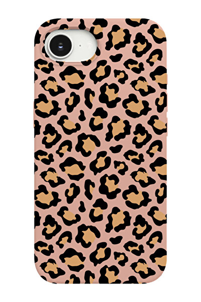 shoptocase iPhone 16E Compatible Leopard Pattern Suede Inside Launch Phone Case