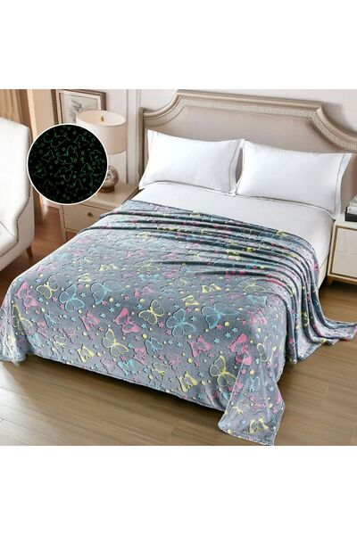 trendyhome Fluffy Glow-in-the-Dark Blanket – 200x220 cm