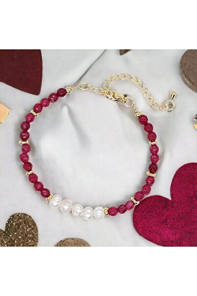 Ezera Friendship Bracelet Natya made of Agate Crystals and Pearls