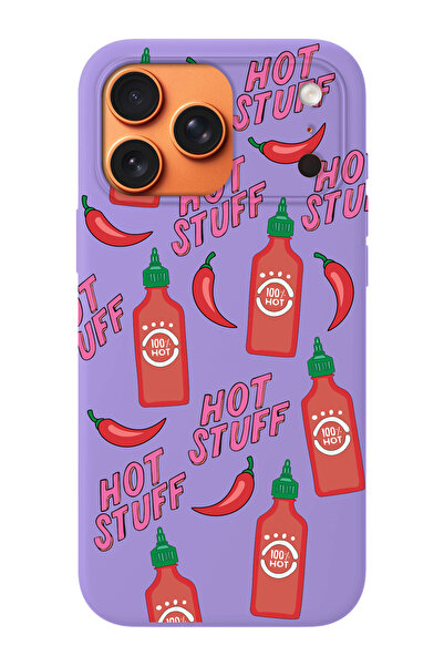 shoptocase iPhone 17 Pro Max Compatible Hot Stuff Patterned Suede Inside Laun...