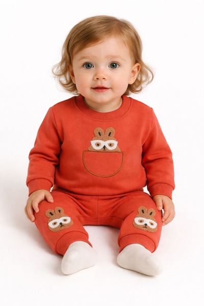 MixMax Bebe Baby Girl Cute Rabbit with Glasses Long Sleeve Top and Bottom Bab...