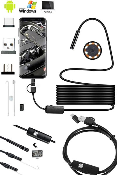 Munico 2 Metre Profesyonel Endoskop Kamera Arama Motor Içi Su Geçirmez Aralar...