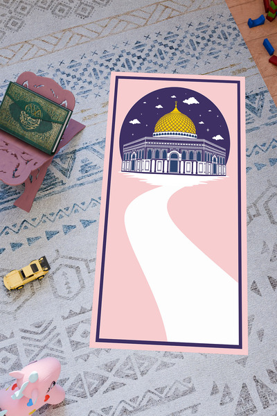 Charmbi Covor de rugăciune cu design special pentru copii – bază anti-aluneca...