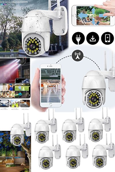 Munico 6 Adet Iç Ve Dış Mekana Duvar Montajlı Wifi Kamera Güvenlik Sistemli H...
