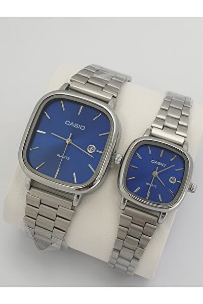 Zarif Couple watch set for couples, silver-blue
