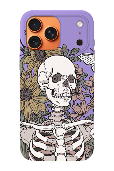 shoptocase حافظة هاتف متوافقة مع iPhone 17 Pro مزينة بنمط جمجمة الزهور من الد...