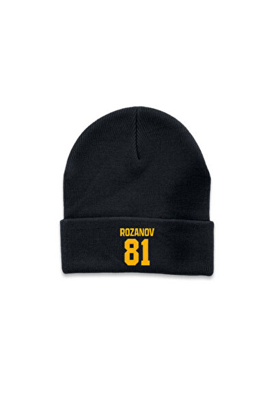 AYDESİGN Rozanov 81 Hollander 24 Heated Rivalry Series Black Beanie Hat