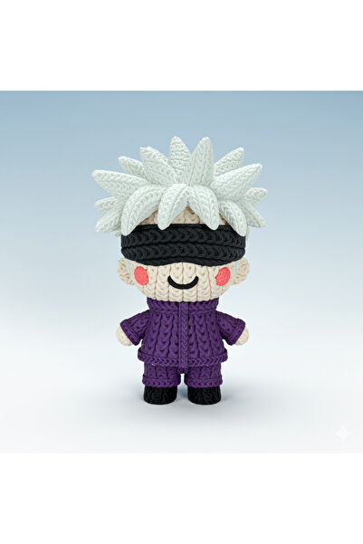 PrinTerra Jujutsu Kaisen Satoru Gojo Figür 23cm-Örgü Dokulu Boyasız Çok Renkl...