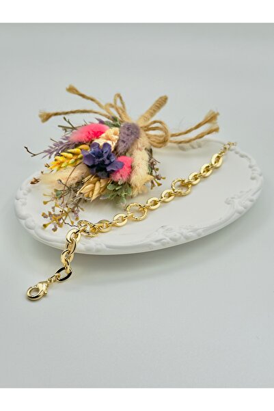 Snartun سوار نسائي من الفولاذ المقاوم للصدأ بسلسلة بيضاوية سميكة ذهبية اللون ...