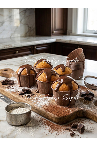 Trend Hediye Sepeti Hard-Shell Kraft Muffin and Cupcake Baking Capsules - Bak...