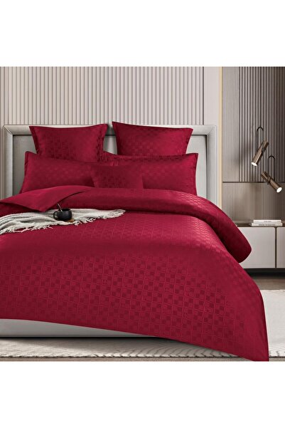 trendyhome Finet Bed Linen with Elastic, Checkered Pattern, 6 Pieces