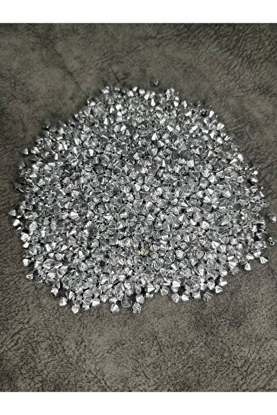 Mos Tespih 10 grame 5x6mm mărgele din plastic Janjan de culoare argintie Mărg...