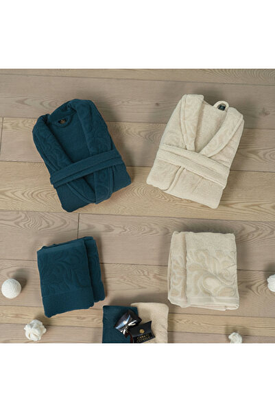 arashomecollection 10 Piece Bride Groom Family Bathrobe Set 100% Cotton Velve...