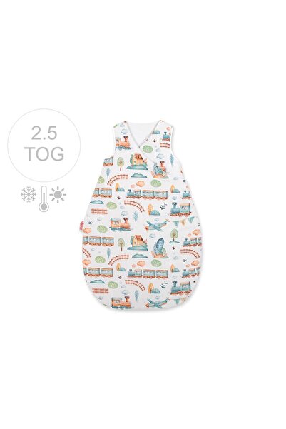 Other Insulated baby sleeping bag for all seasons, 75 cm - turquoise train