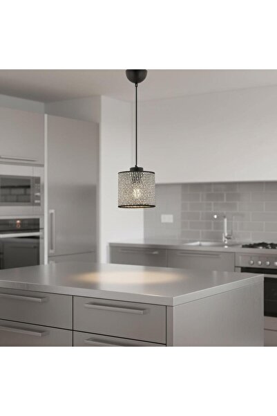 Elizim Home Lighting Antre 15'lik hasır görünümlü abajur sarkıt avize