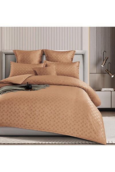 trendyhome Finet Bed Linen with Elastic, Checkered Pattern, 6 Pieces