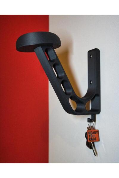 MisterionStudio Motorcycle Helmet Wall Hanger – Helmet Holder with Keychain
