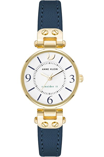 Anne Klein Women's Sustainable Leather Strap Watch