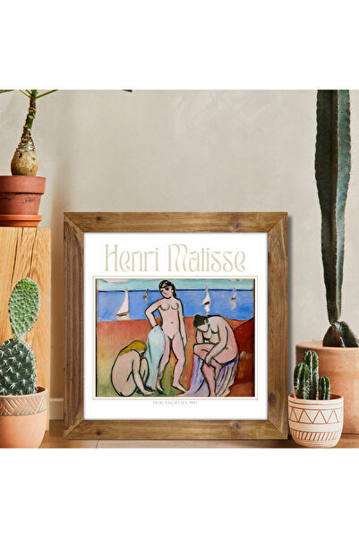 Tuba Decor Wooden Framed Square Tableau Matisse