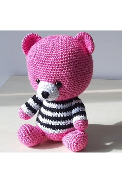 nildamigurumi Amigurumi Knitted Teddy Bear Pink