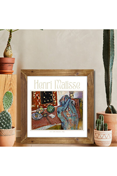 Tuba Decor Wooden Framed Square Tableau Matisse