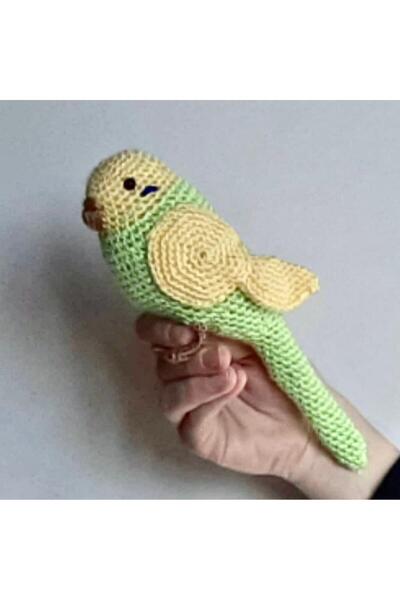 nildamigurumi Amigurumi Kuş Muhabbet Kuşu Sarı Yeşil