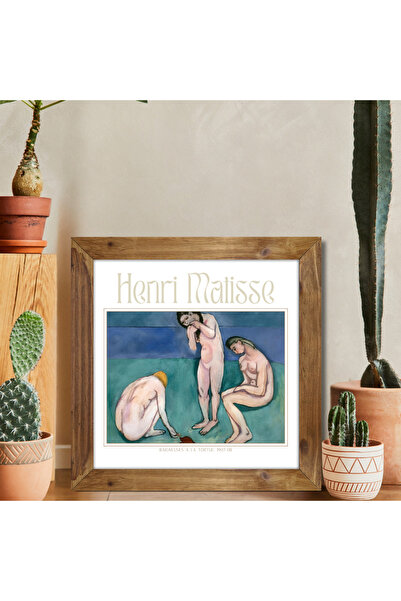 Tuba Decor Wooden Framed Square Tableau Matisse