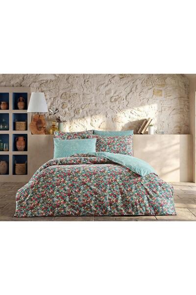 Doqu Home Σετ Παπλωματοθήκης Leris Ranforce Elit Διπλό - Σκούρο Πράσινο