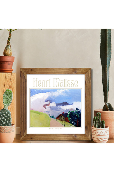 Tuba Decor Wooden Framed Square Tableau Matisse