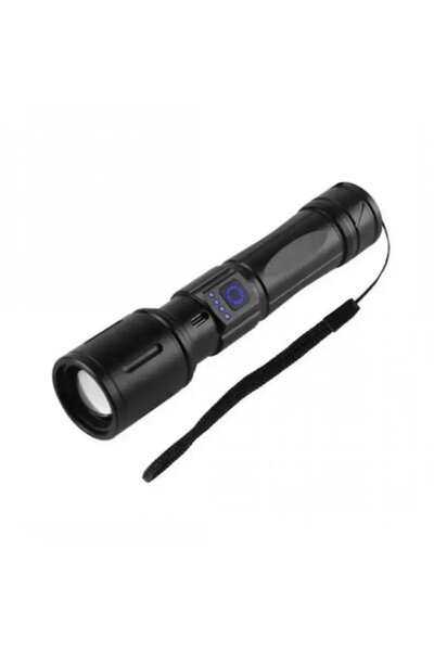 UNİBOX Professional Flashlight with XHP100 LED and Telescopic Zoom, USB Charg...