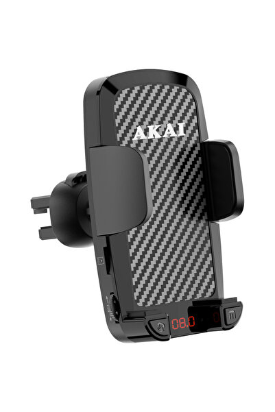 AKAI Modulator FM FMT-C14BT tip suport de telefon, USB-A, Bluetooth, afisaj LED