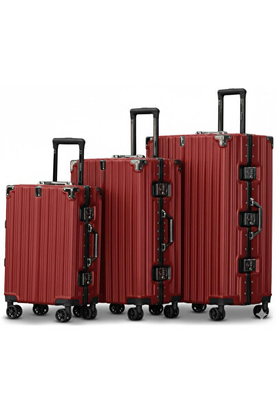 POGAGO PC Hard Case 3-Piece Luggage Set | Lightweight Suitcase with Aluminum ...