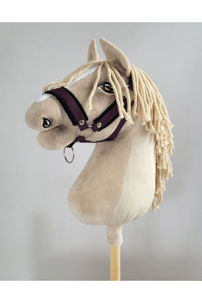 Other Căpăstru reglabil pentru cal Hobby Horse A3, culoare prună, cu blană ne...
