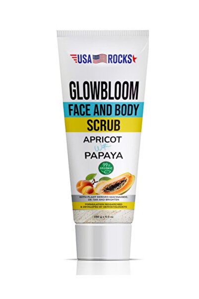 USA Rocks Apricot with Papaya Face and Body Scrub - 150 g