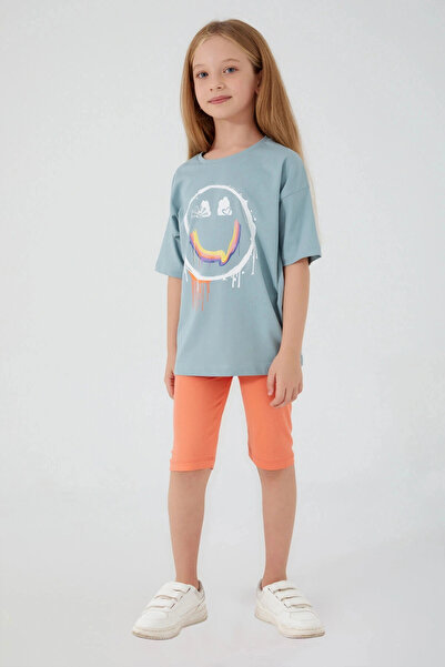 ROLY POLY SET TIGHTS BERMUDA PENTRU MAMĂ FIICĂ - VERDE APĂ