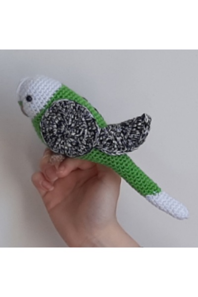 nildamigurumi Amigurumi Bird Budgie Green White