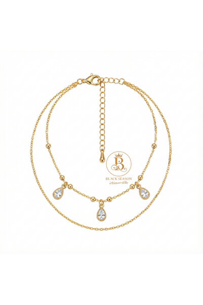 Black Season Zircon Anklet - Delicate | Black Season