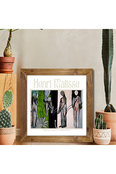 Tuba Decor Wooden Framed Square Tableau Matisse