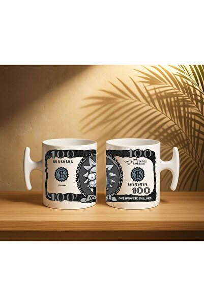 DennisEylul Rick and Morty Dolar Sembollü Kupa Bardak