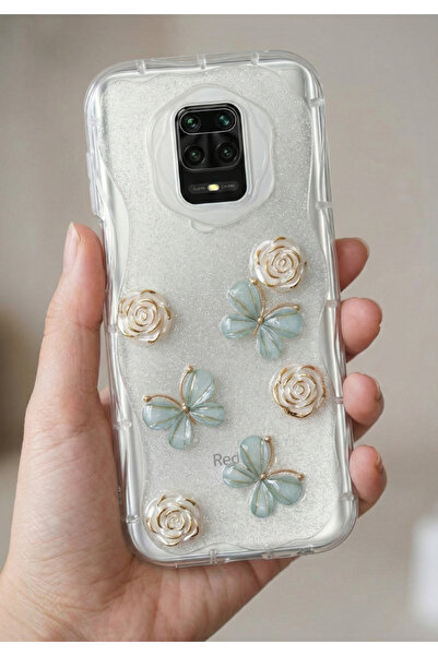 Rivor Redmi Note 9 Pro & Note 9S Uyumlu Kılıf Kamera Korumalı Kelebek Ve Çiçe...