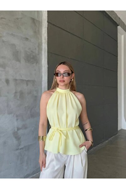 SAVORZY Halter Yaka Bluz