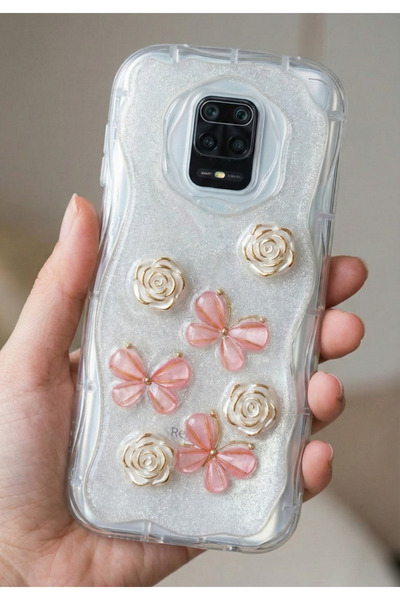 Rivor Redmi Note 9 Pro & Note 9S Uyumlu Kılıf Kamera Korumalı Kelebek Ve Çiçe...