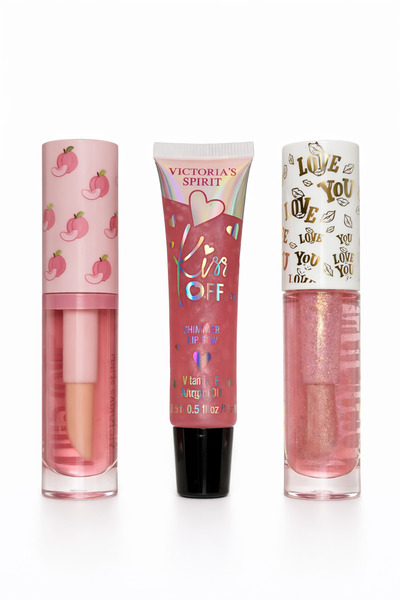 OEM Lip Gloss Set – 3 Pieces (Moisturizing Gloss & Shimmer with Applicator)