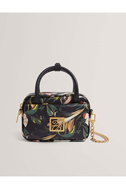 Ted Baker Anisso Tb Detail Mini Leather Crossbody Bag Black
