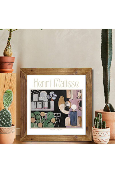 Tuba Decor Wooden Framed Square Tableau Matisse