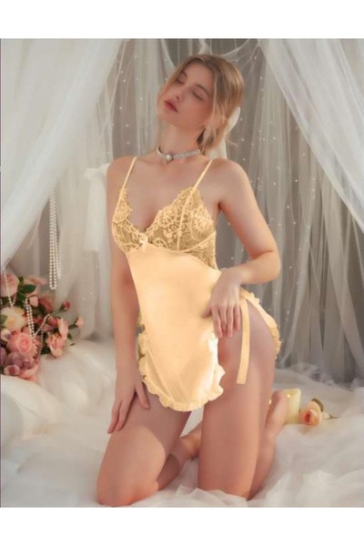 MYDORA LİNGERİE Premium Series Silky Satin Mini Nightgown