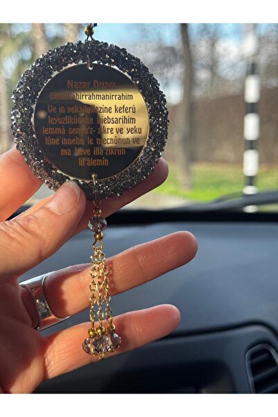 Araç Balkon Aksesuar Yeni Özel Hediyelik Gold Nazar ve Ayetel Kürsü Araç, Kar...