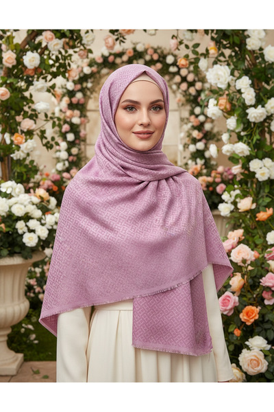 LadyCoco Self-Patterned Summer Breeze Crepe Shawl