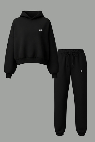 Bozz&Bozz Collection Women's Printed Yoga Tracksuit Set Hoodie Sweatshirt Jog...