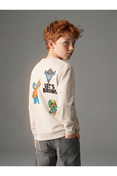 LC Waikiki RMZ GİYİM FARKIYLA بلوفر مطبوع عليه Brawl Stars للأولاد